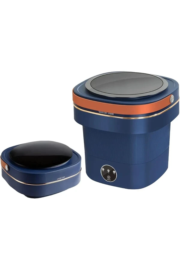 Lavadora Portatil Mini Boma 9 Litros Plegable Ropa Interior Azul Marino
