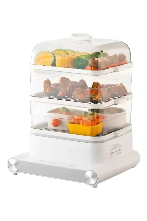 Vaporera Eléctrica Boma 3 Pisos 18l Cocina Saludable Premium Vaporera Eléctrica Boma 3 Pisos 18l Cocina Saludable Premium