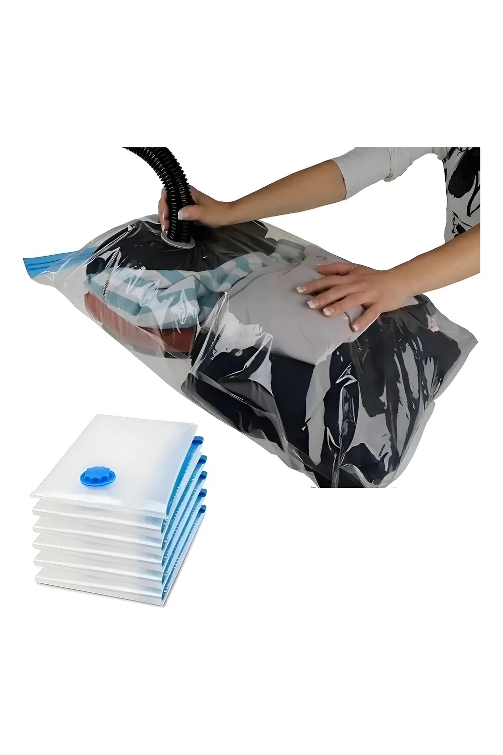 Bolsas Al Vacío Ropa Set X3 Ahorra Espacio Guardado Fácil 60 CM X 80 CM