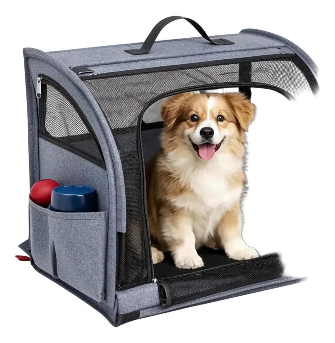 Bolso Transportador Para Mascotas Con Visor Para Autos 