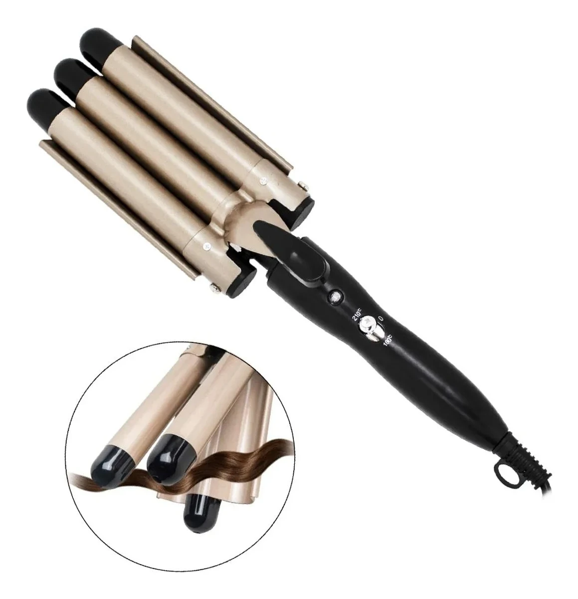 Rizador Buclera Cabello Ondas Profundas Rapida Electrica 