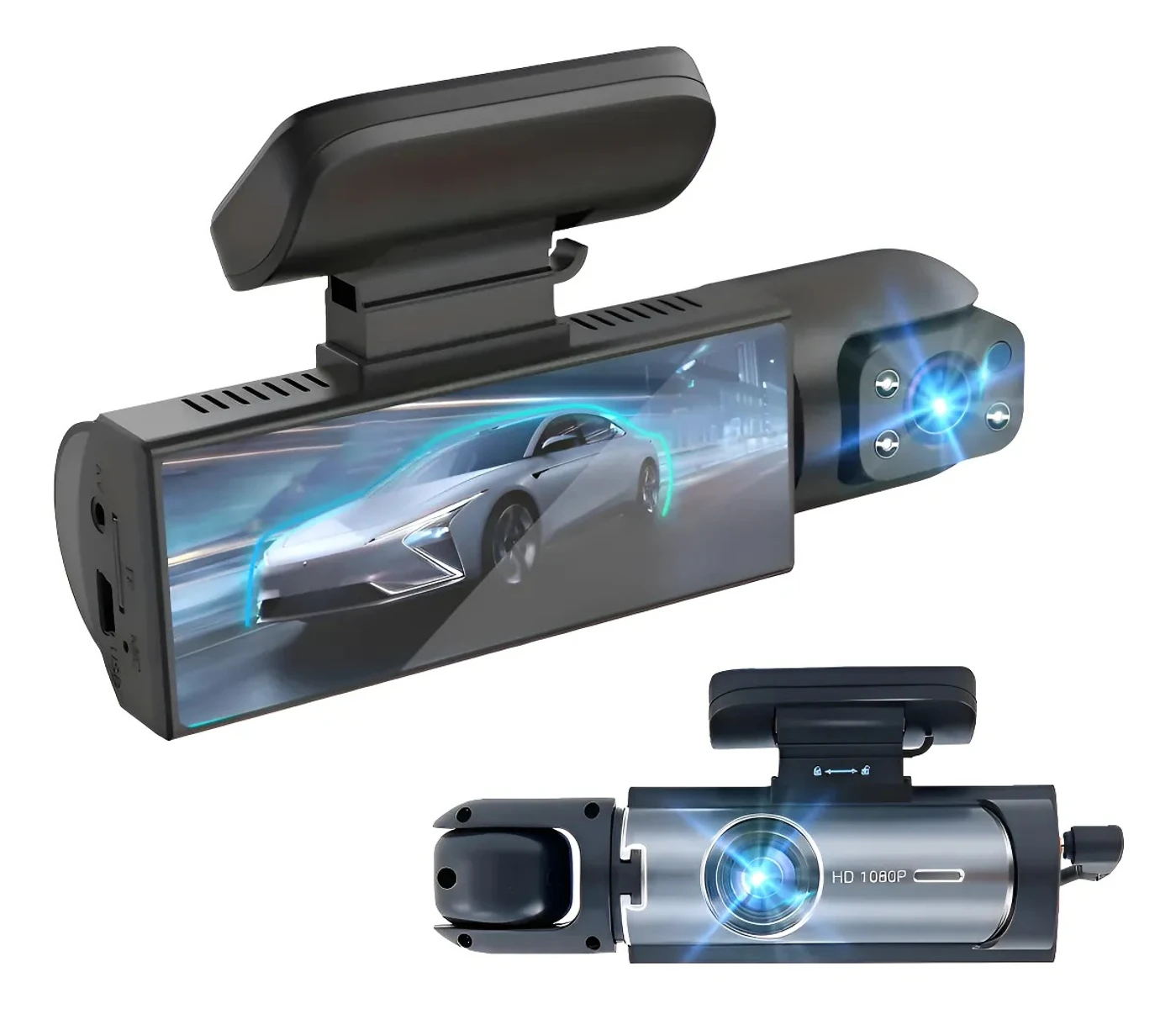Cámara Para Auto Delantera + Cámara Interior Full Hd Premium 