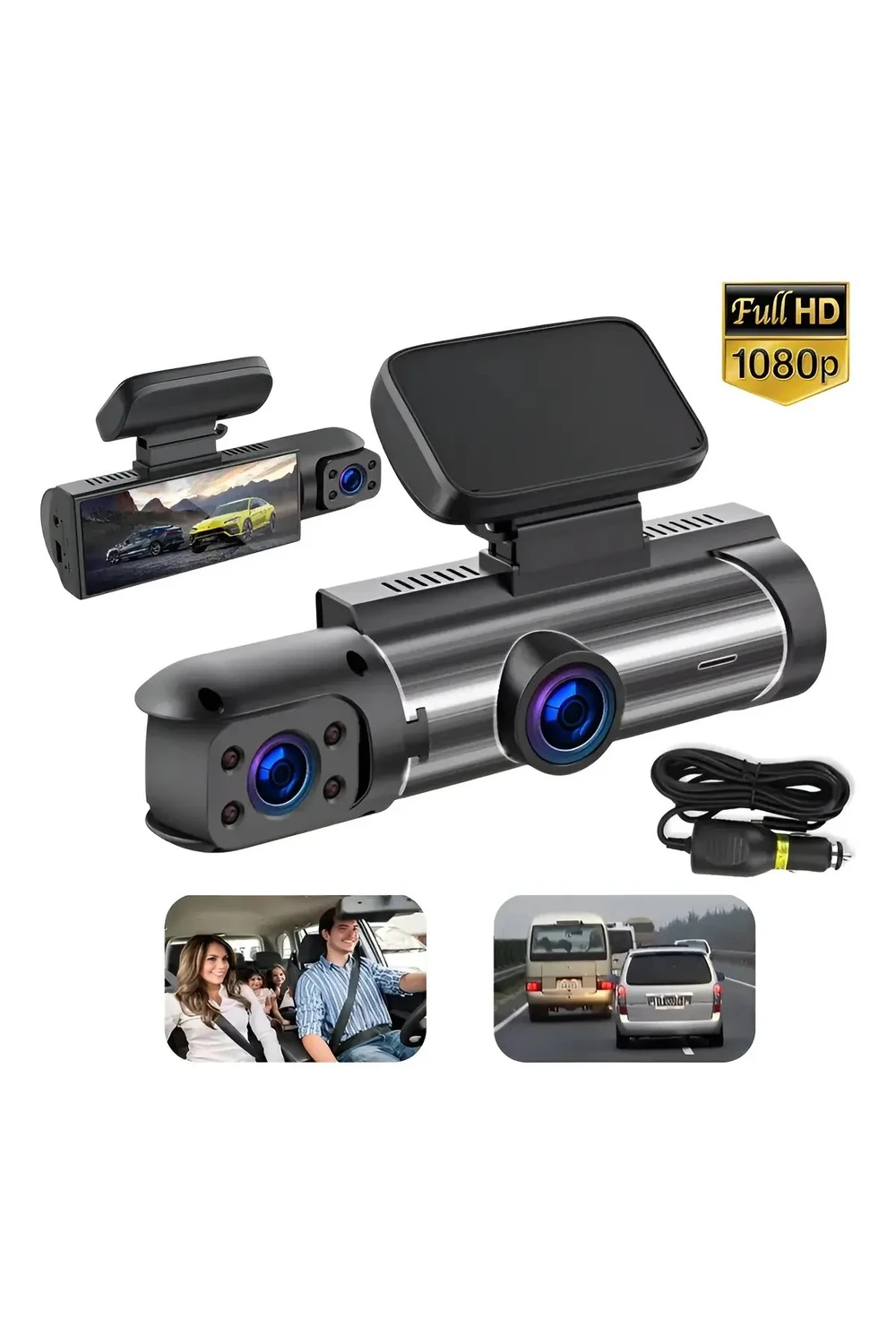 Cámara Para Auto Delantera + Cámara Interior Full Hd Premium Cámara Para Auto Delantera + Cámara Interior Full Hd Premium