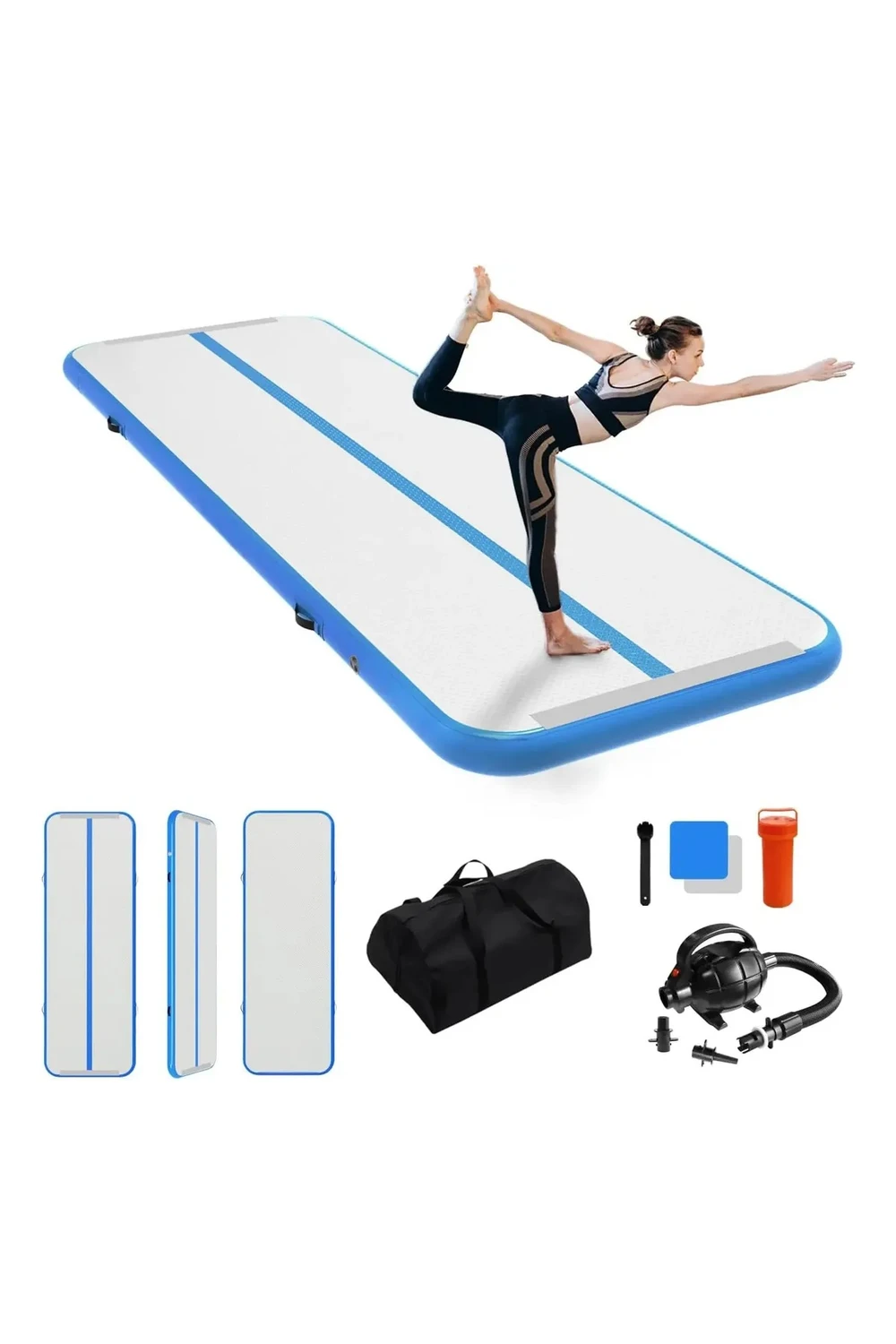 Colchoneta Inflable Gimnasia Artística 3x1 Inflador Electric Colchoneta Inflable Gimnasia Artística 3x1 Inflador Electric