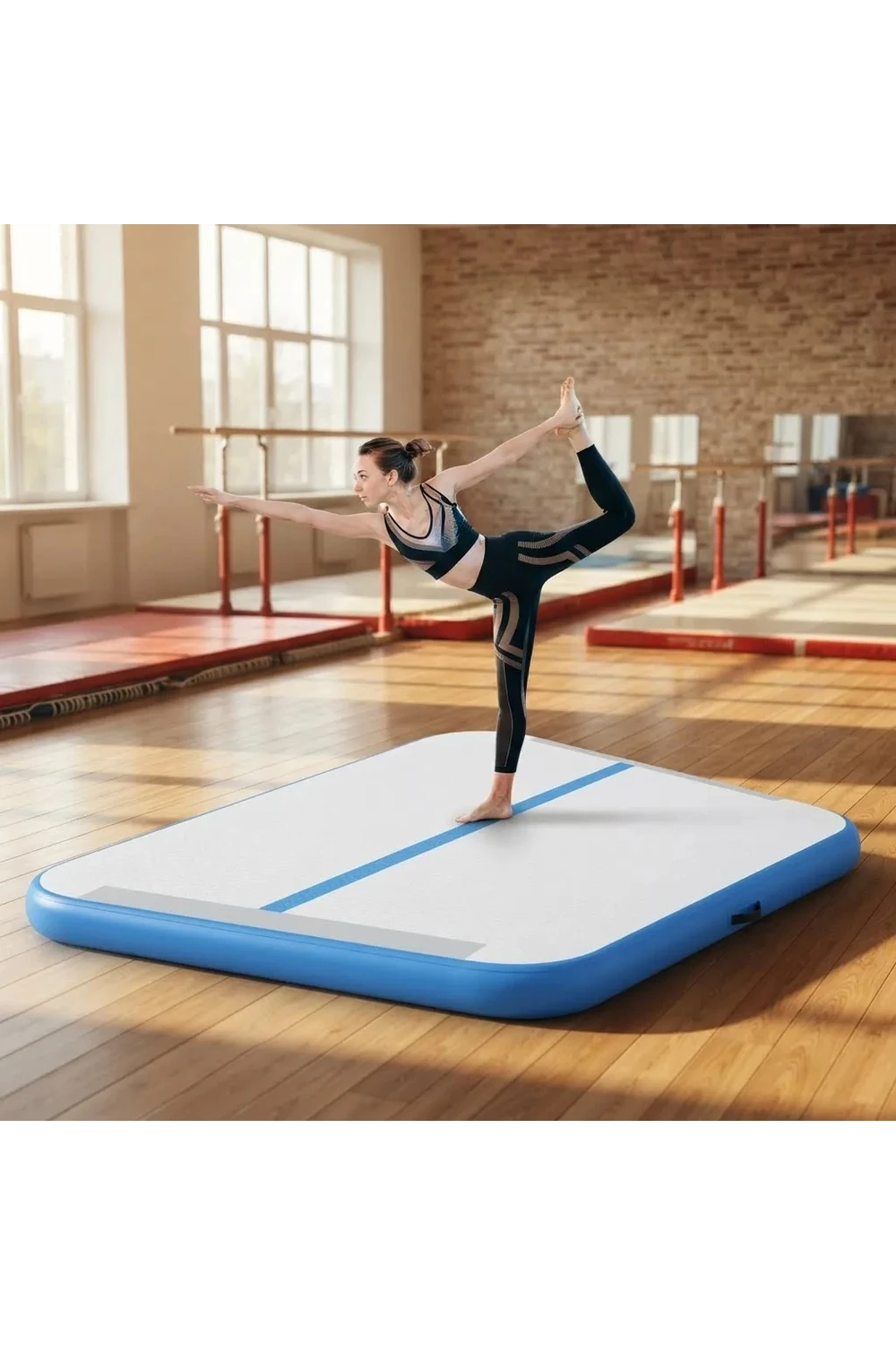 Colchoneta Inflable Gimnasia Artística 3x1 Inflador Electric Colchoneta Inflable Gimnasia Artística 3x1 Inflador Electric
