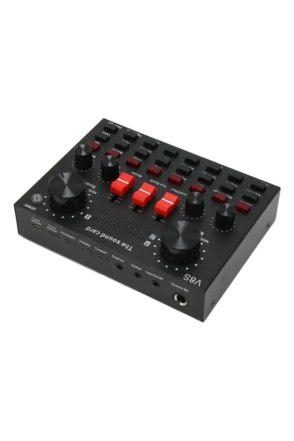 Placa Consola De Sonido Audio Efectos Grabación Stream V8s Placa Consola De Sonido Audio Efectos Grabación Stream V8s