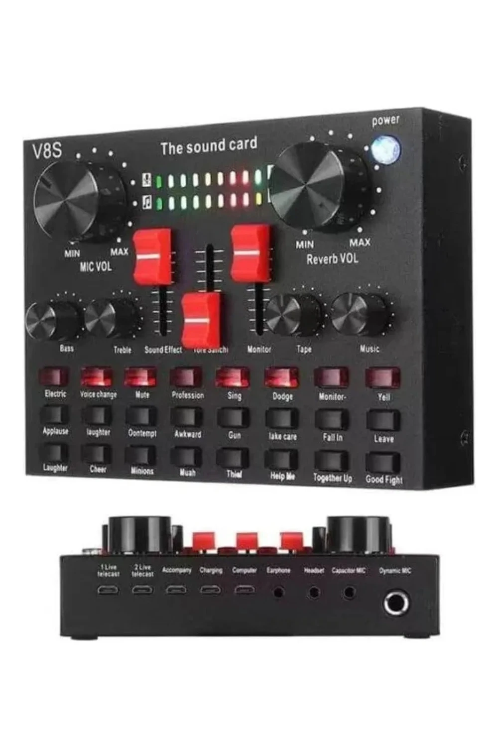Placa Consola De Sonido Audio Efectos Grabación Stream V8s Placa Consola De Sonido Audio Efectos Grabación Stream V8s