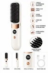Peine Planchita Alisador Pelo Recargable Portatil 200°c 35w Beige