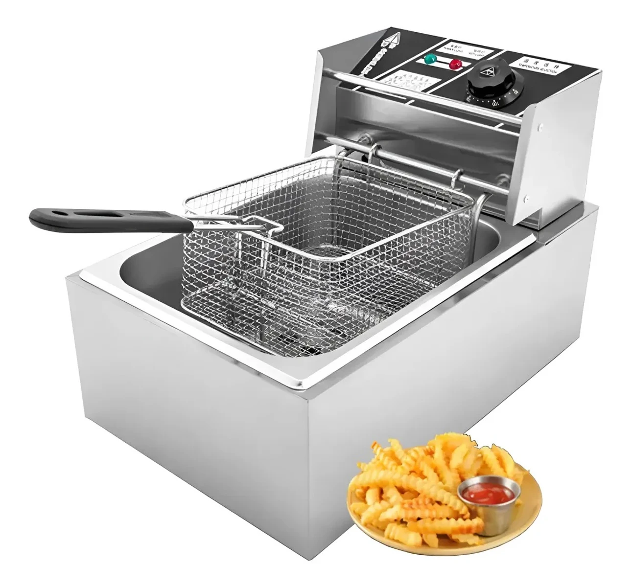 Freidora Boma De Aceite 6 Lt Acero Inox 2500w Con Timmer 