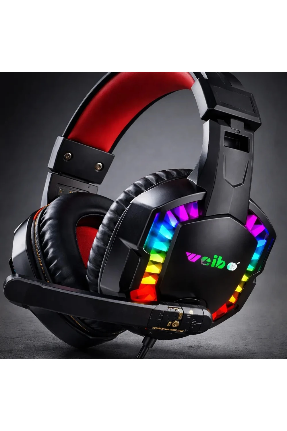 Auriculares Gamer Weibo G62 Led Rgb Over-ear 1 Par Pc Pro Auriculares Gamer Weibo G62 Led Rgb Over-ear 1 Par Pc Pro