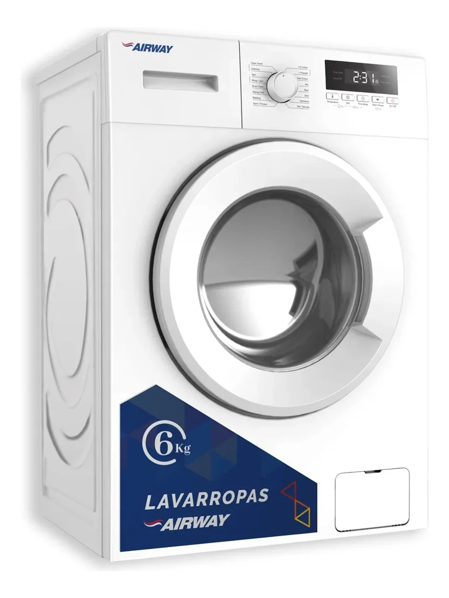 Lavarropas Automático Airway 6kg Carga Frontal Ay-l6on Blanc 