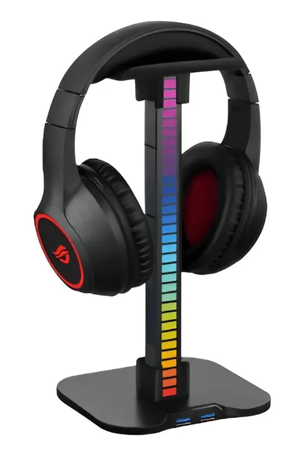 Soporte Para Auriculares Gamer Rgb Con 2 Puertos Usb Y Base Soporte Para Auriculares Gamer Rgb Con 2 Puertos Usb Y Base