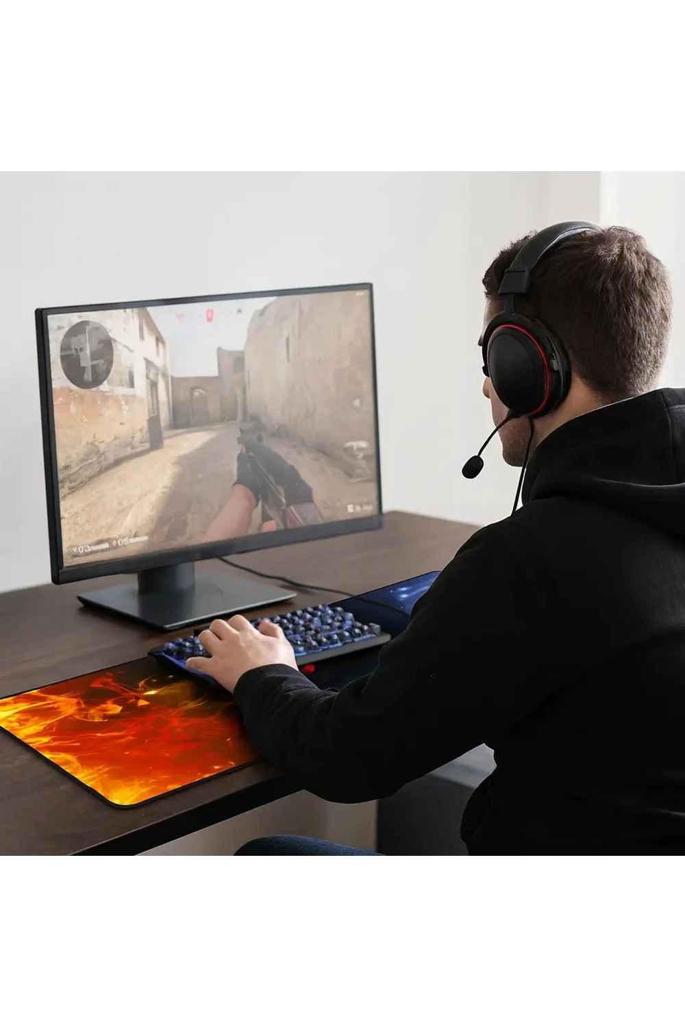 Pad Gamer Alfombra Mouse Teclado Grande Antideslizante 70x30 MP845