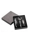 Set de Vino Tonglin HJTZ-006-4h 4 Piezas con Estuche Sacacorchos Aireador Tapón Set de Vino Tonglin HJTZ-006-4h 4 Piezas con Estuche Sacacorchos Aireador Tapón