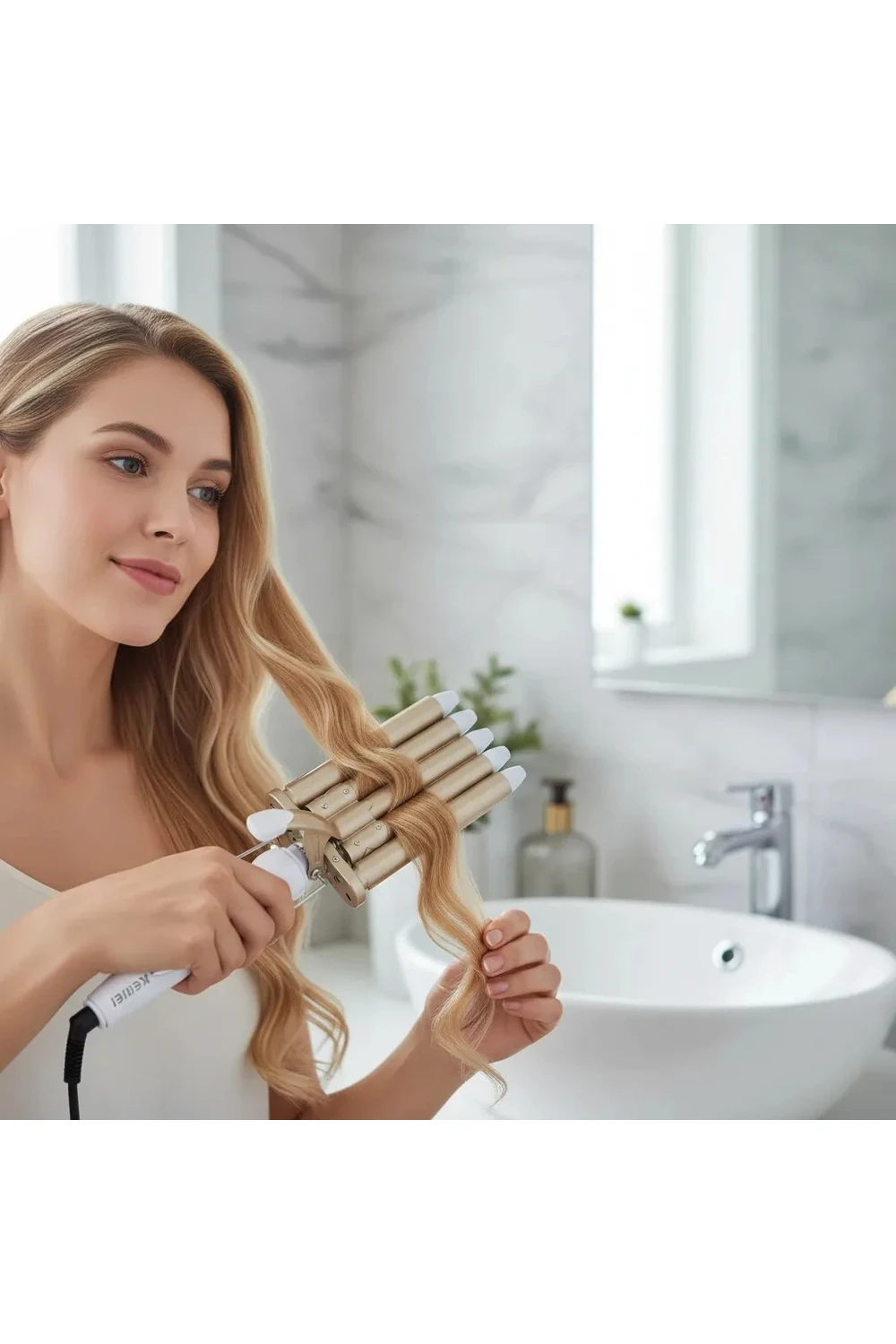 Rizador Pelo Buclera Cabello Plancha Kemei Cerámica 5 Tubos Rizador Pelo Buclera Cabello Plancha Kemei Cerámica 5 Tubos