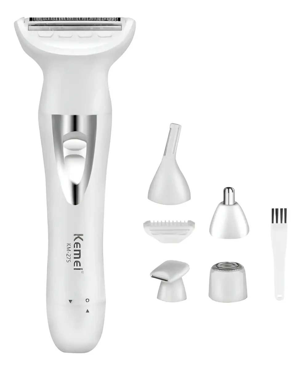 Depiladora 5 En 1 Corporal Kemei Km-275 Damas Recargable 