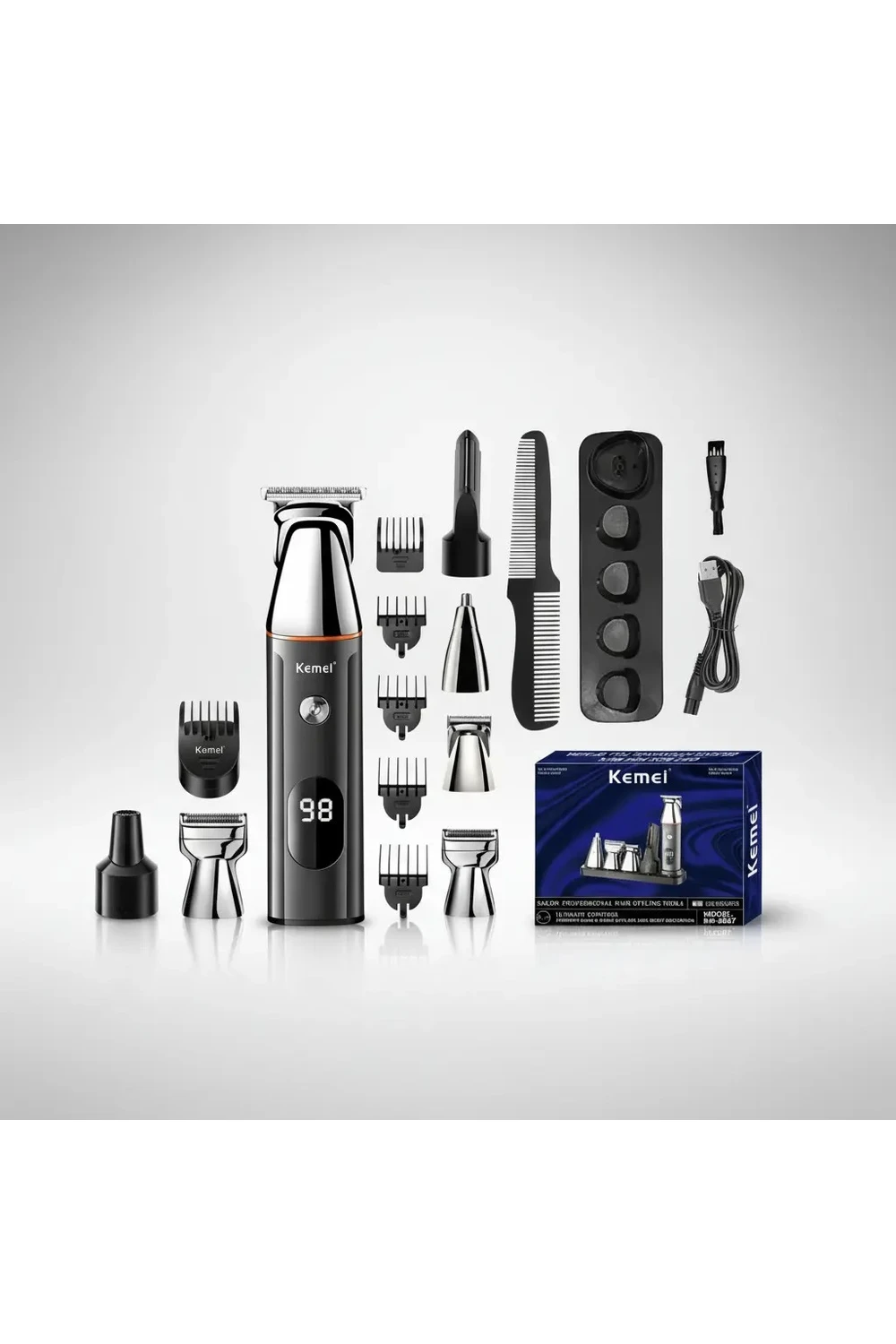 Máquina Corta Pelo Y Barba 5 En 1 Portátil Kemei Km-5857 Máquina Corta Pelo Y Barba 5 En 1 Portátil Kemei Km-5857