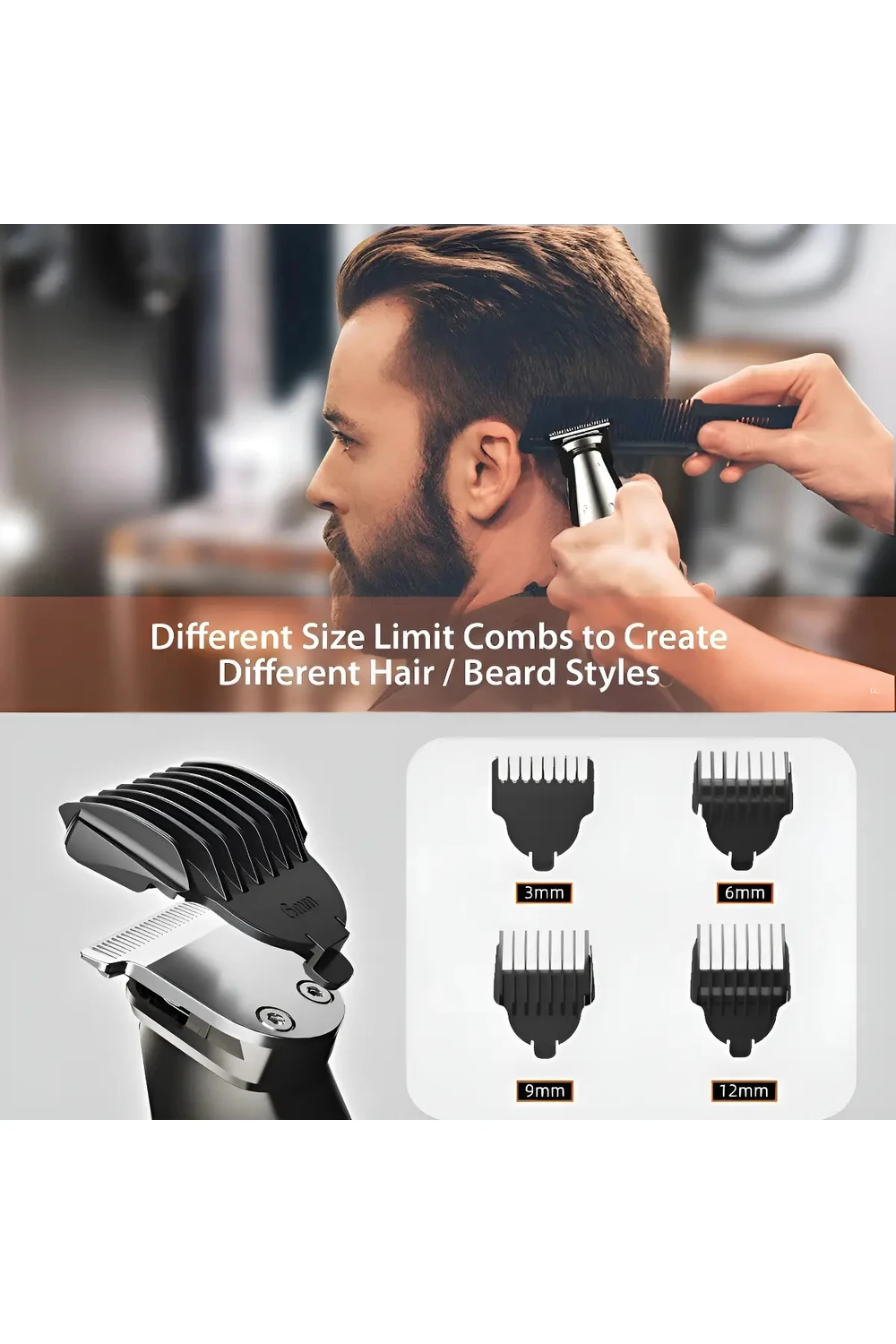 Máquina Corta Pelo Y Barba 5 En 1 Portátil Kemei Km-5857 Máquina Corta Pelo Y Barba 5 En 1 Portátil Kemei Km-5857