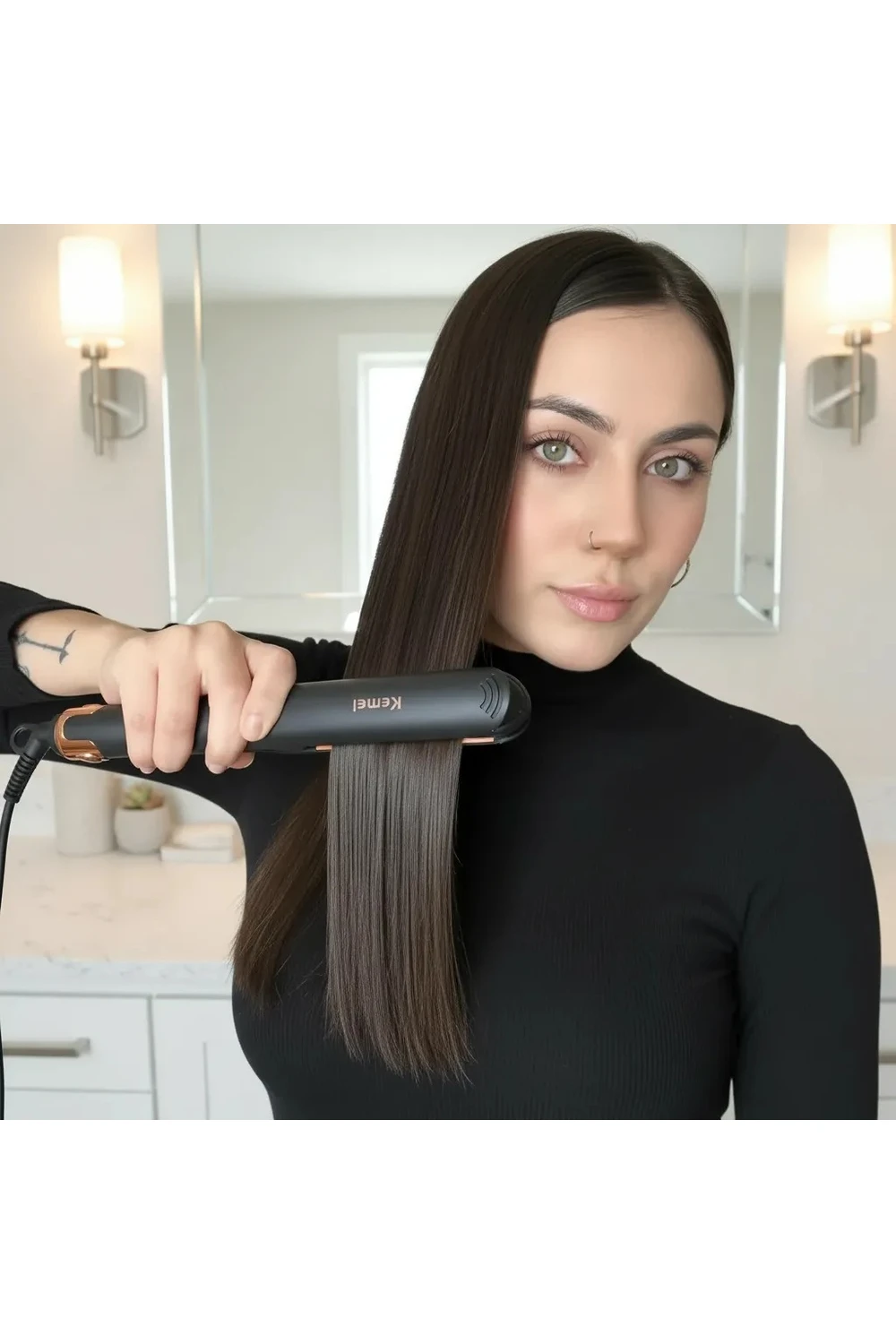 Planchita De Pelo Kemei Km-9831 200° Cabello Mujer Electrica Planchita De Pelo Kemei Km-9831 200° Cabello Mujer Electrica