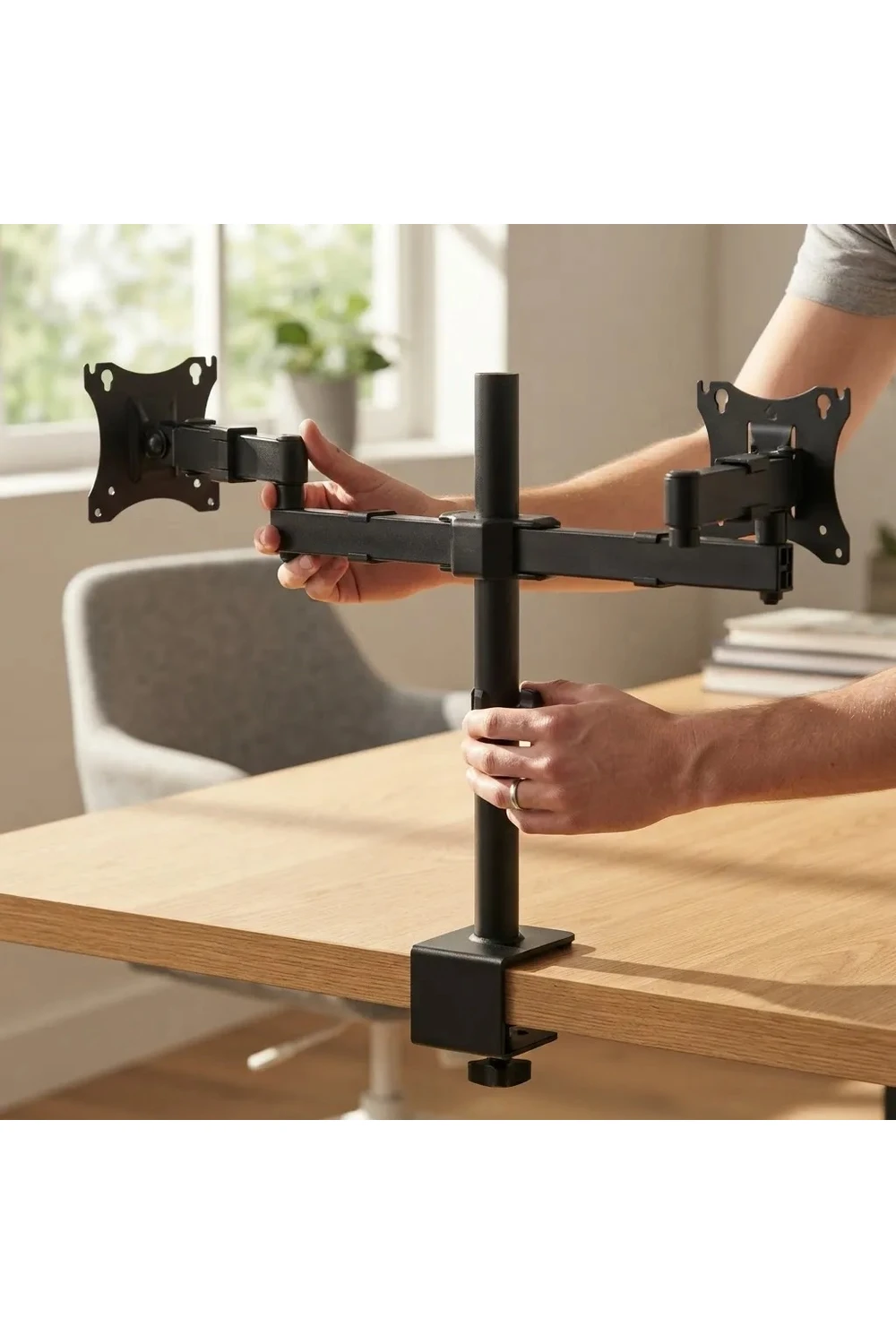 Soporte De Escritorio 2 Monitores Brazo 17-27 Metalico Soporte De Escritorio 2 Monitores Brazo 17-27 Metalico