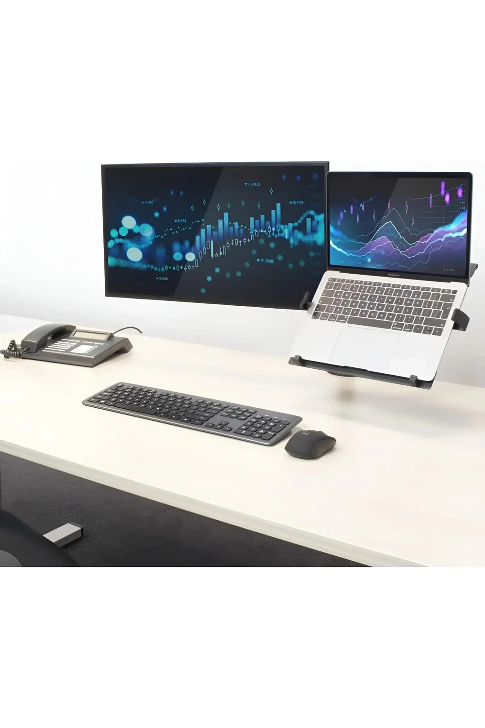 Soporte De Escritorio 2 En 1 Pc Monitor Notebook Ajustable Soporte De Escritorio 2 En 1 Pc Monitor Notebook Ajustable