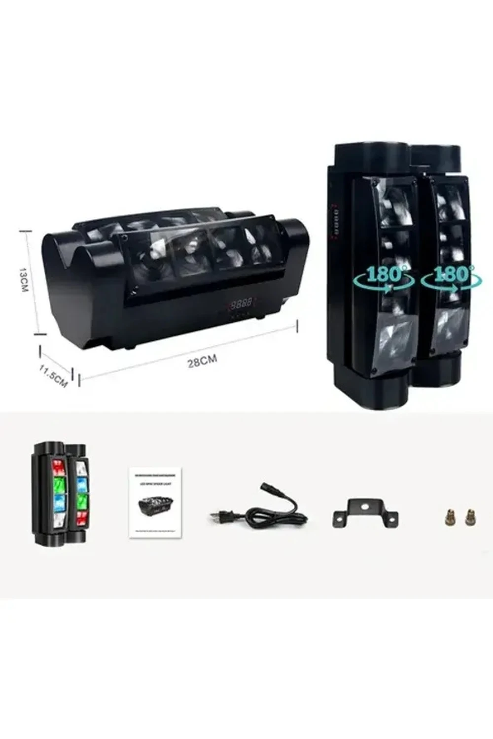 Luz Led Rgbw Cabezal Móvil Robusto Para Escenario Y Hogar Luz Led Rgbw Cabezal Móvil Robusto Para Escenario Y Hogar