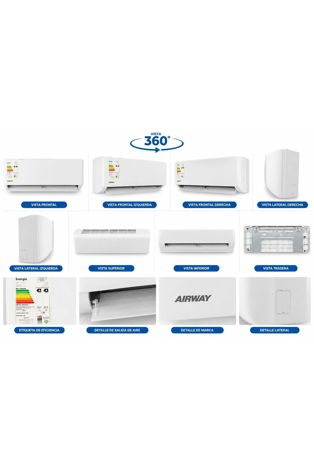 Aire Acondicionado Airway 18000 Inverter Blanco Eficiente A Aire Acondicionado Airway 18000 Inverter Blanco Eficiente A