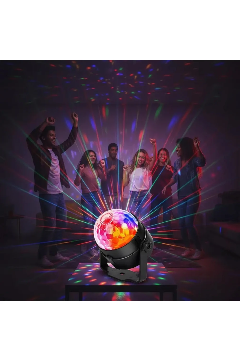 Luz Rgb Mini Giratoria Discoteca Base De Apoyo Bola Luces Luz Rgb Mini Giratoria Discoteca Base De Apoyo Bola Luces