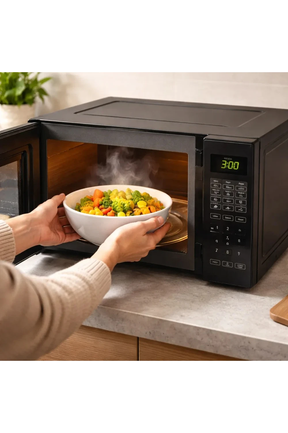 Microondas Digital 20l Allied Negro 700w Con Luz Interior Microondas Digital 20l Allied Negro 700w Con Luz Interior