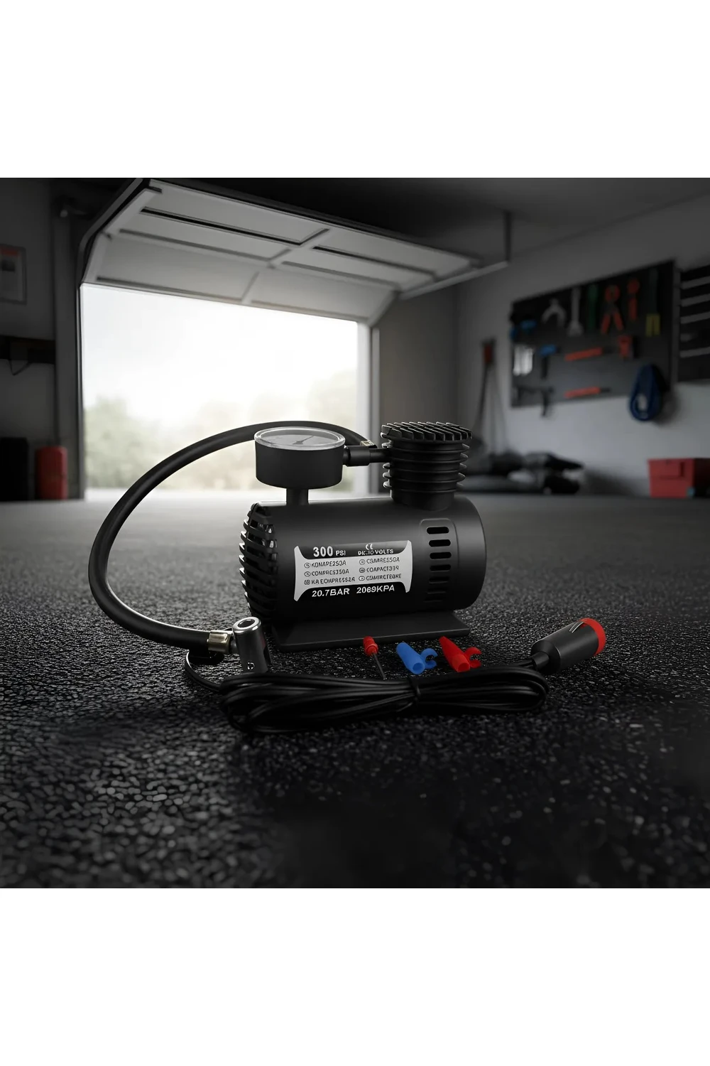 Mini Compresor Inflador Aire 12v Eléctrico + Manómetro Auto Mini Compresor Inflador Aire 12v Eléctrico + Manómetro Auto