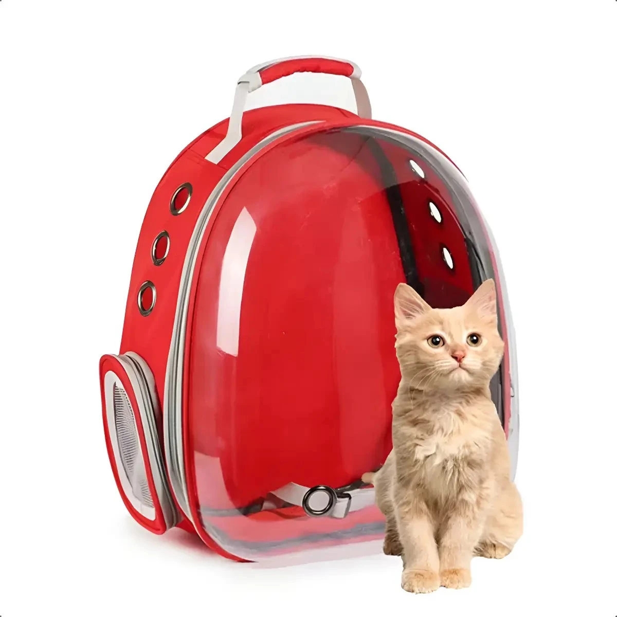 Mochila Transportadora Perros Gatos Con Visor Panoramico 