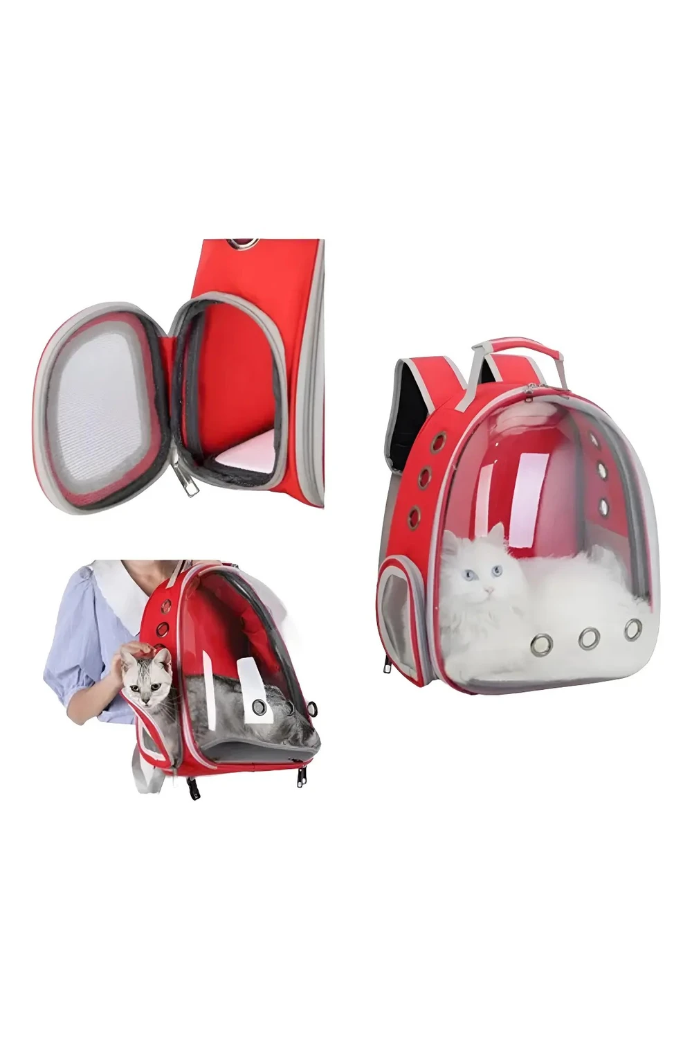 Mochila Transportadora Perros Gatos Con Visor Panoramico Mochila Transportadora Perros Gatos Con Visor Panoramico