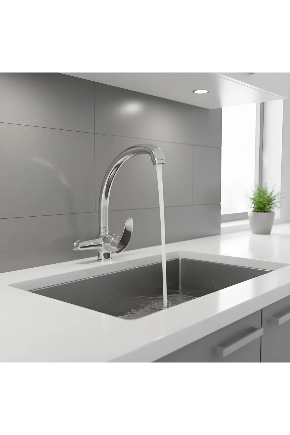 Canilla Monocomando Cocina Pared Pico Alto 20cm Mezcladora Canilla Monocomando Cocina Pared Pico Alto 20cm Mezcladora