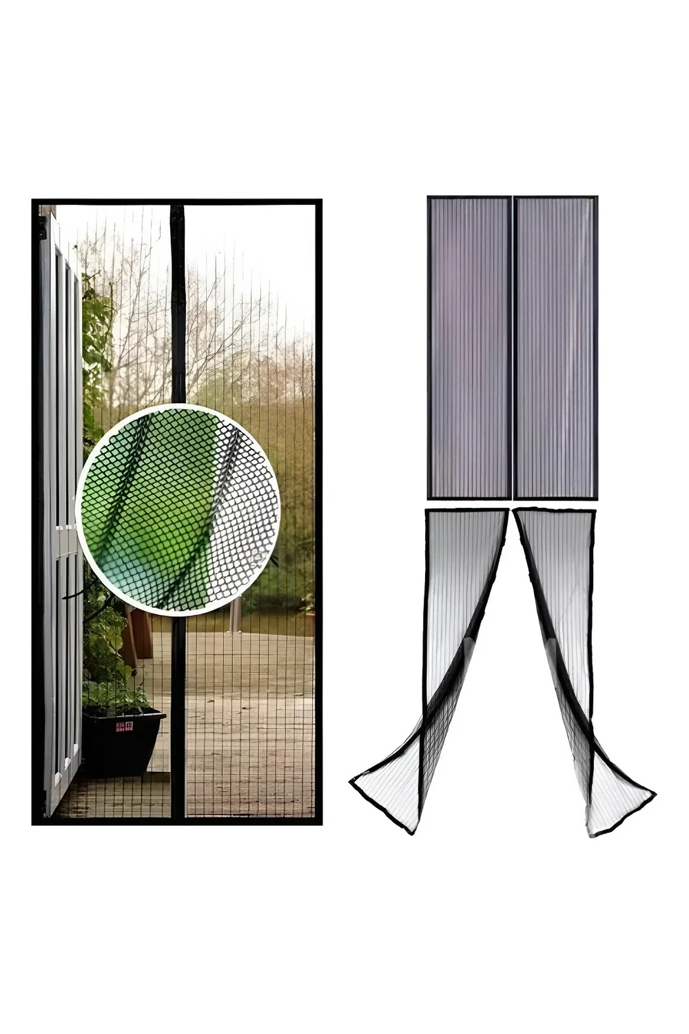 Mosquitero Magnético Para Puertas Anti Insectos 2.05 M Negro Mosquitero Magnético Para Puertas Anti Insectos 2.05 M Negro