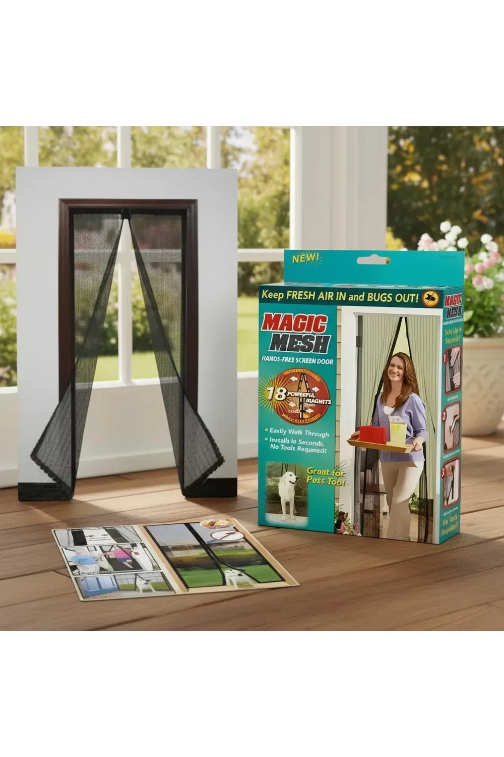 Mosquitero Magnético Para Puertas Anti Insectos 2.05 M Negro Mosquitero Magnético Para Puertas Anti Insectos 2.05 M Negro