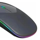 Mouse Inalámbrico Recargable Bluetooth Led Rgb Pc Tablet GRIS OSCURO