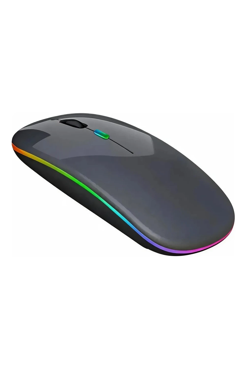 Mouse Inalámbrico Recargable Bluetooth Led Rgb Pc Tablet GRIS OSCURO
