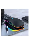 Mouse Inalámbrico Recargable Bluetooth Led Rgb Pc Tablet GRIS OSCURO