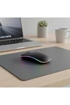 Mouse Inalámbrico Recargable Bluetooth Led Rgb Pc Tablet NEGRO
