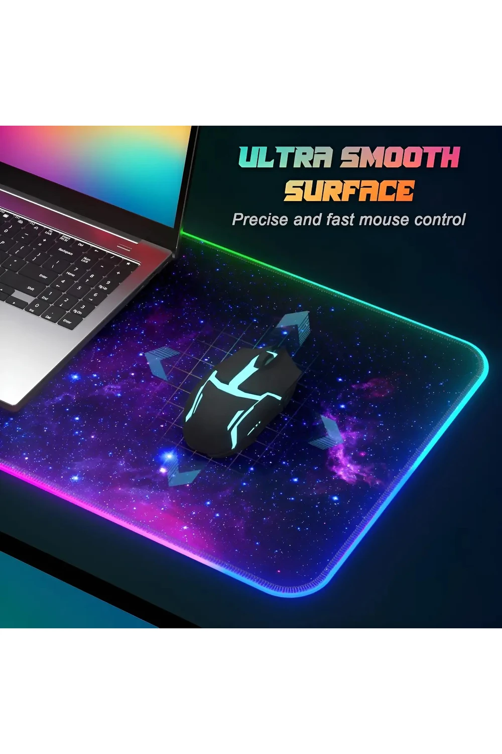 Pad Gamer Para Mouse Y Teclado Con Diseño 80 X 30 Cm Premium GALAXIA