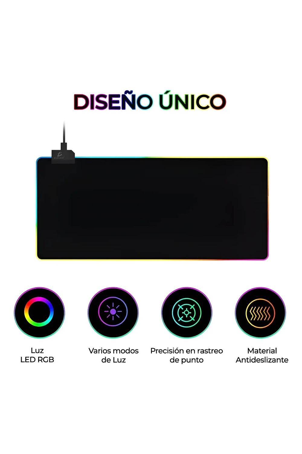 Pad Gamer Para Mouse Y Teclado Con Diseño 80 X 30 Cm Premium Negro
