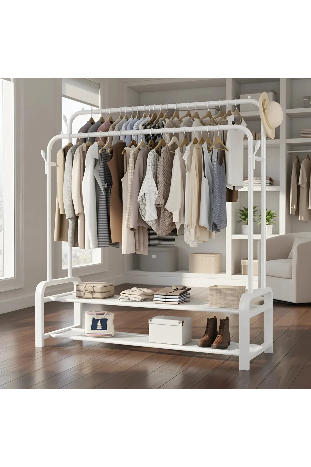 Perchero Organizador Ropa Calzados Doble Facil Armardo Perchero Organizador Ropa Calzados Doble Facil Armardo