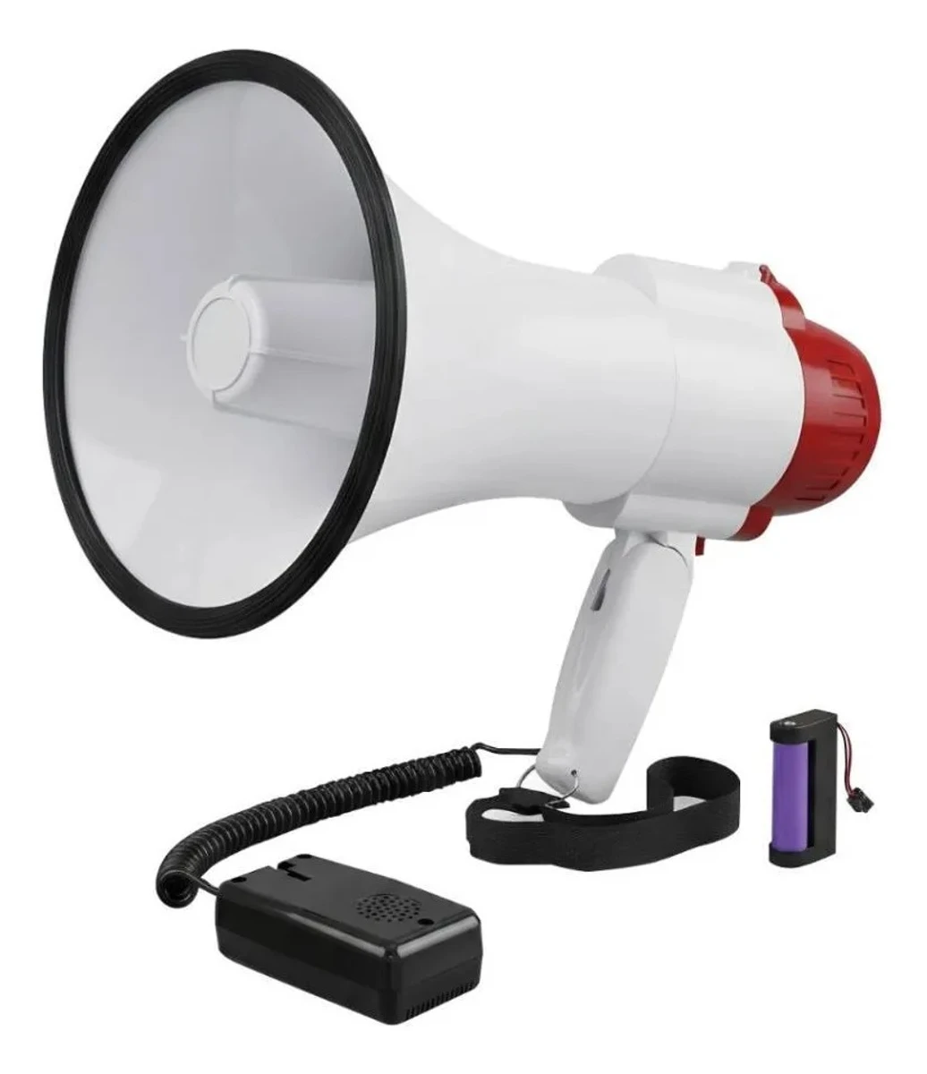 Megáfono Profesional Altavoz Altoparlante A Bateria Sirena 