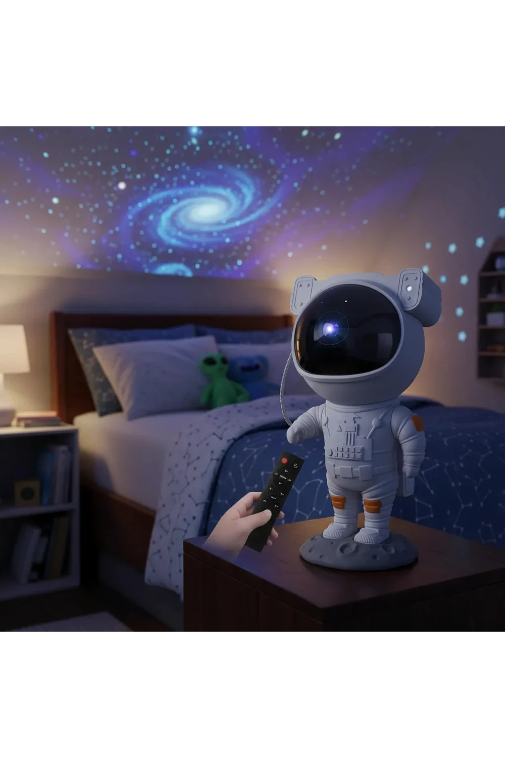Proyector Robot Astronauta Led Estrellas Luz Techo Nocturno Proyector Robot Astronauta Led Estrellas Luz Techo Nocturno