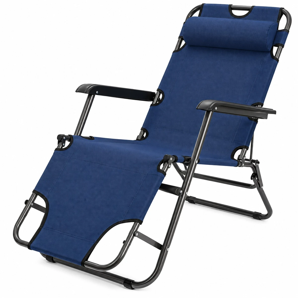 Silla Reposera Plegable Reforzada Playa Camping Piscina - AZUL 