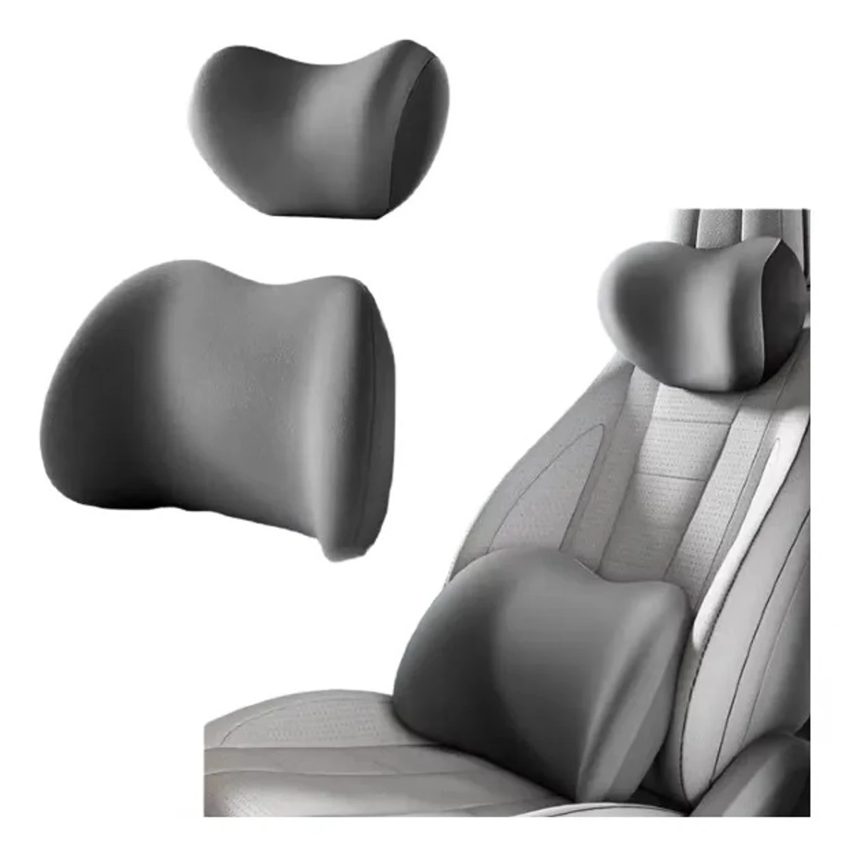 Respaldo Soporte Lumbar Cintura Cuello Para Asiento De Auto 