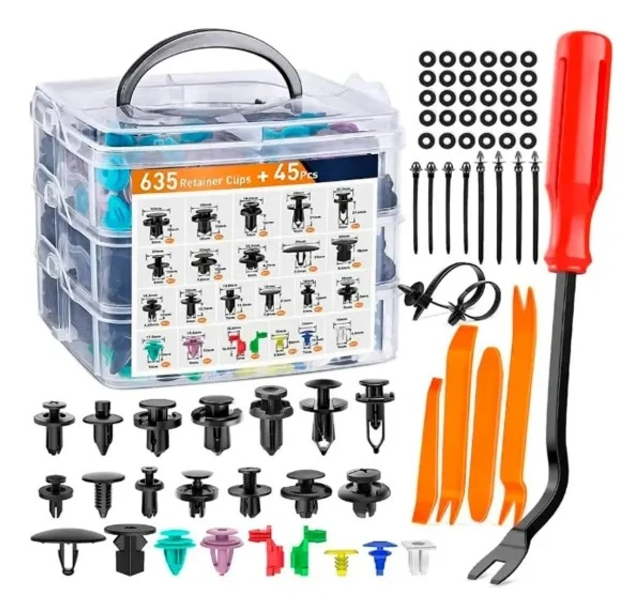Kit Broche Grampa Gancho Tapizado Puertas Vehículos 680 Pizs 