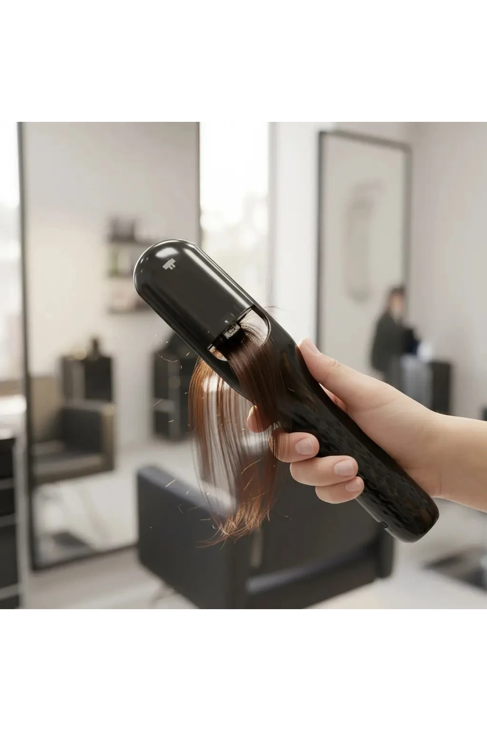 Maquina Corta Puntas Dañadas Pelo Bateria Recargable Premium NEGRA