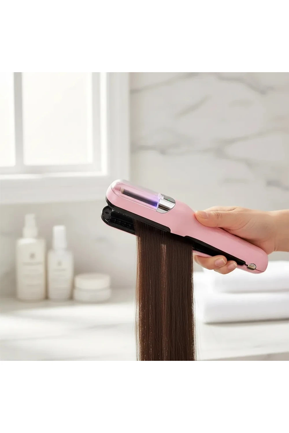 Maquina Corta Puntas Dañadas Pelo Bateria Recargable Premium ROSA