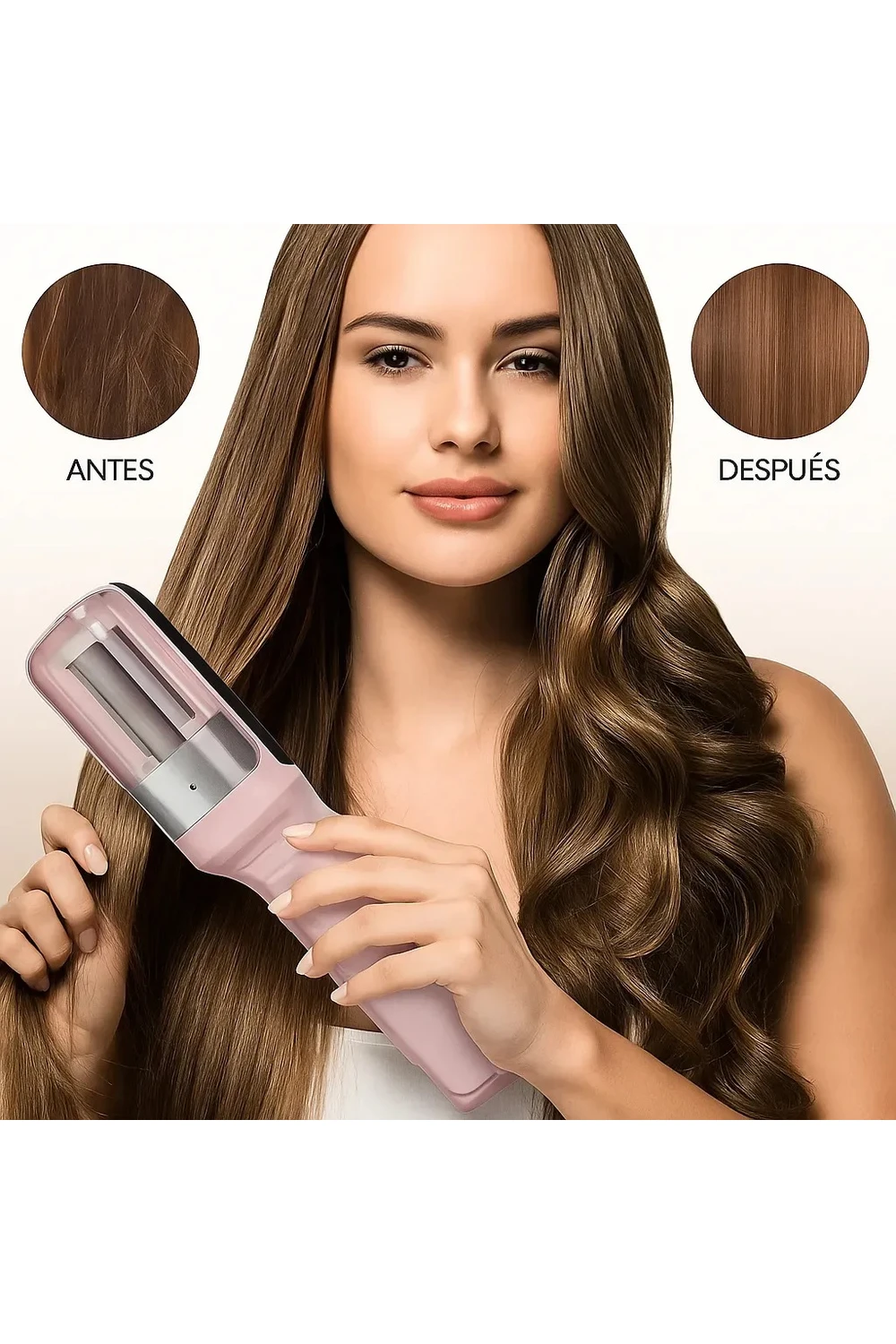 Maquina Corta Puntas Dañadas Pelo Bateria Recargable Premium ROSA